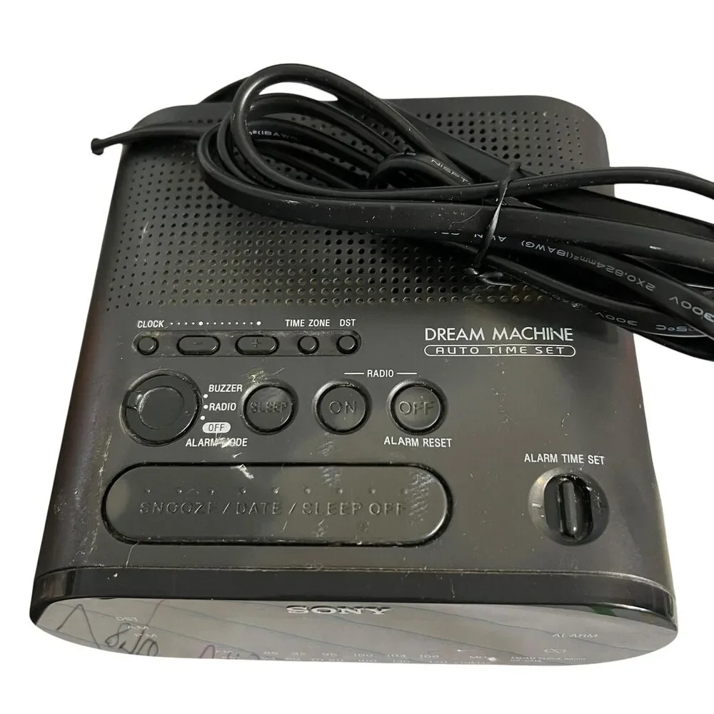 Sony Dream Machine Alarm ICF-C218 FM AM Clock Radio Black Auto Time Set